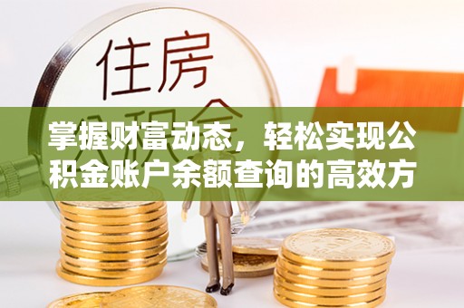 诸城掌握财富动态，轻松实现公积金账户余额查询的高效方法